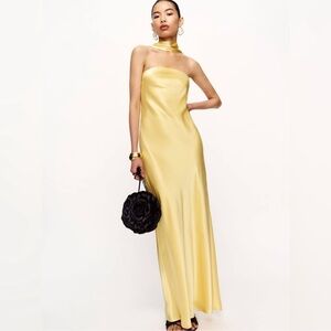 NWT REFORMATION Oren Silk Dress in Sunshine XS